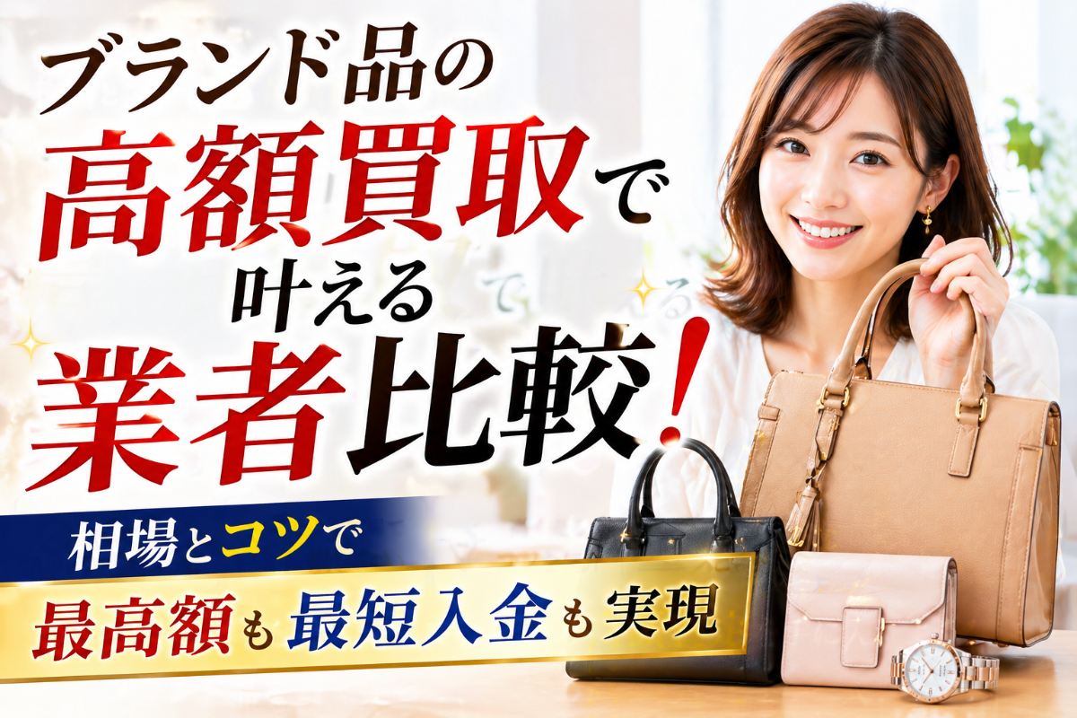 ブランド品の高額買取で叶える業者比較!相場とコツで最高額も最短入金も実現