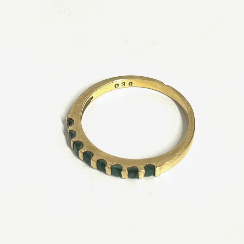 K18　リング　緑石0.38ct