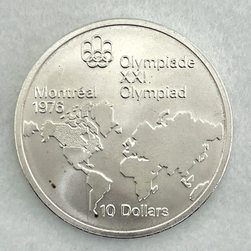  カナダ　第21回オリンピックモントリオール大会記念　10ドル銀貨　SV925　
