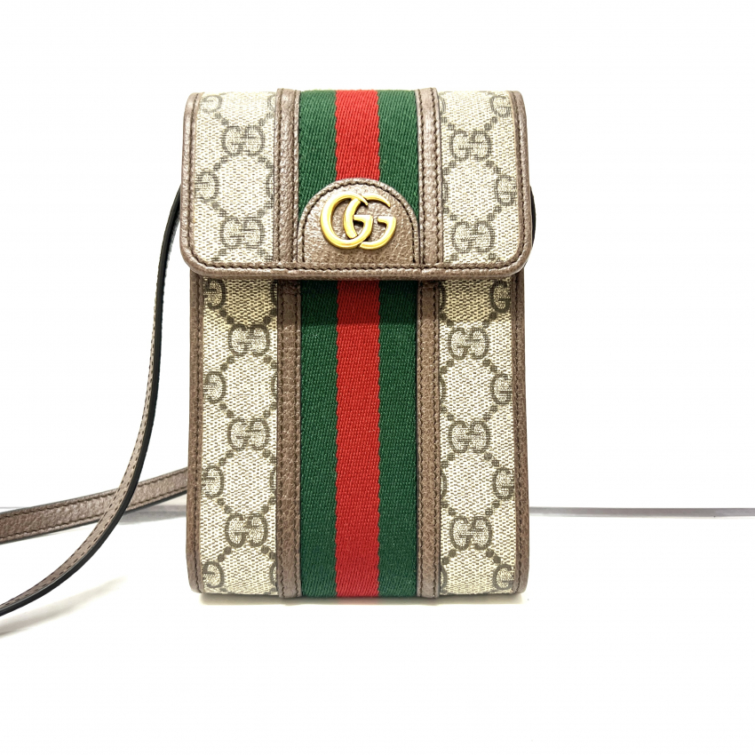 GUCCI　GGスプリーム　オフィディア　ショルダーバッグ　ブラウン　WS14402