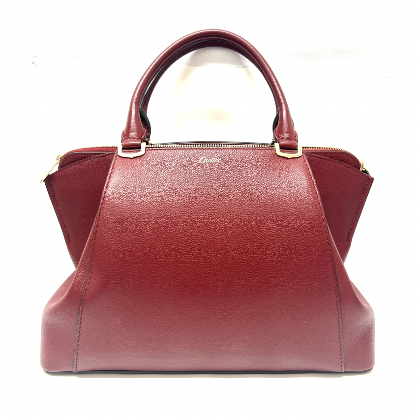 Cartier　カルティエ　Cドゥカルティエ　2WAYバッグ　ボルドー
