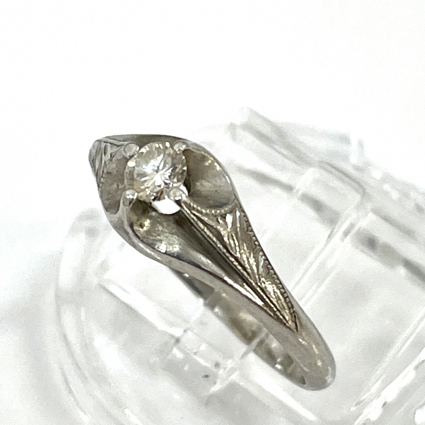 Pt刻印 リング ダイヤモンド 0.15ct