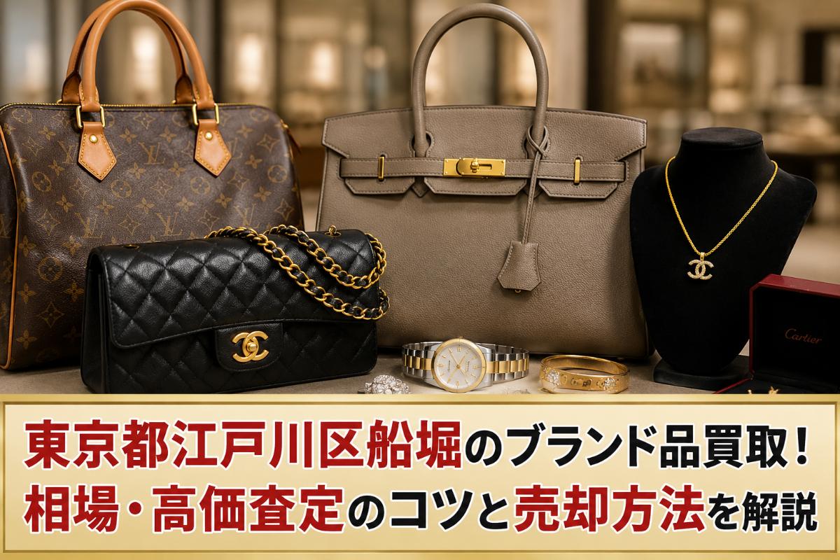 東京都江戸川区船堀のブランド品買取!相場・高価査定のコツと売却方法を解説