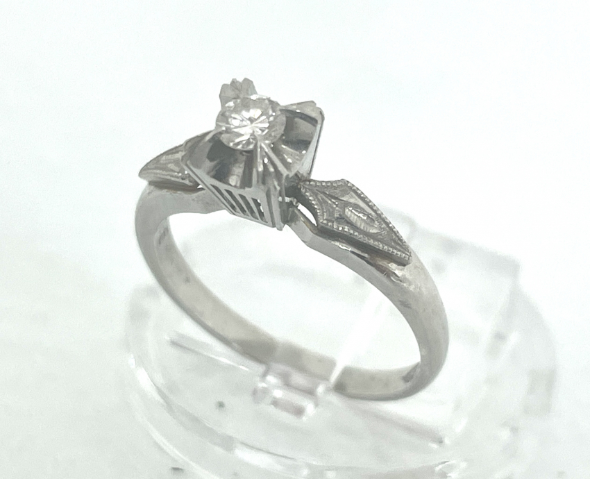 Pt900　D0.15ct　リング　