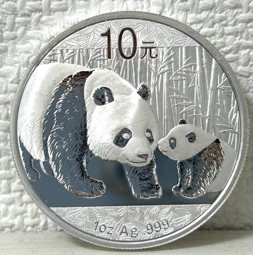 中国パンダ銀貨 10元 純銀