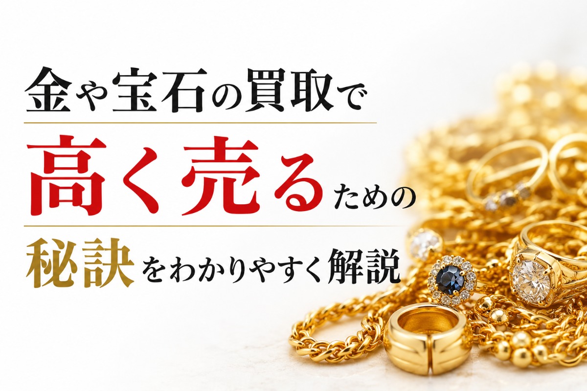 金や宝石の買取で高く売るための秘訣をわかりやすく解説