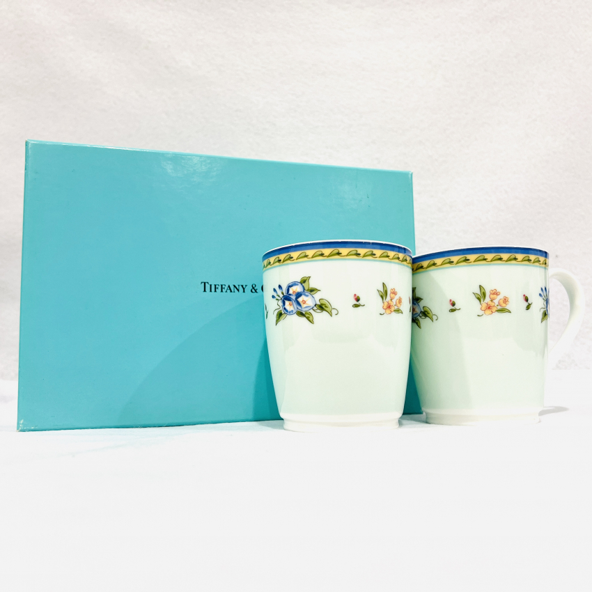 Tiffany＆Co　ティファニー　モーニンググローリー　ペアマグカップ