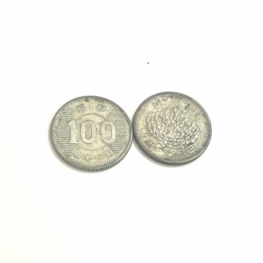 100円　銀貨　稲穂