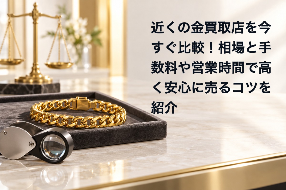 近くの金買取店を今すぐ比較!相場と手数料や営業時間で高く安心に売るコツを紹介