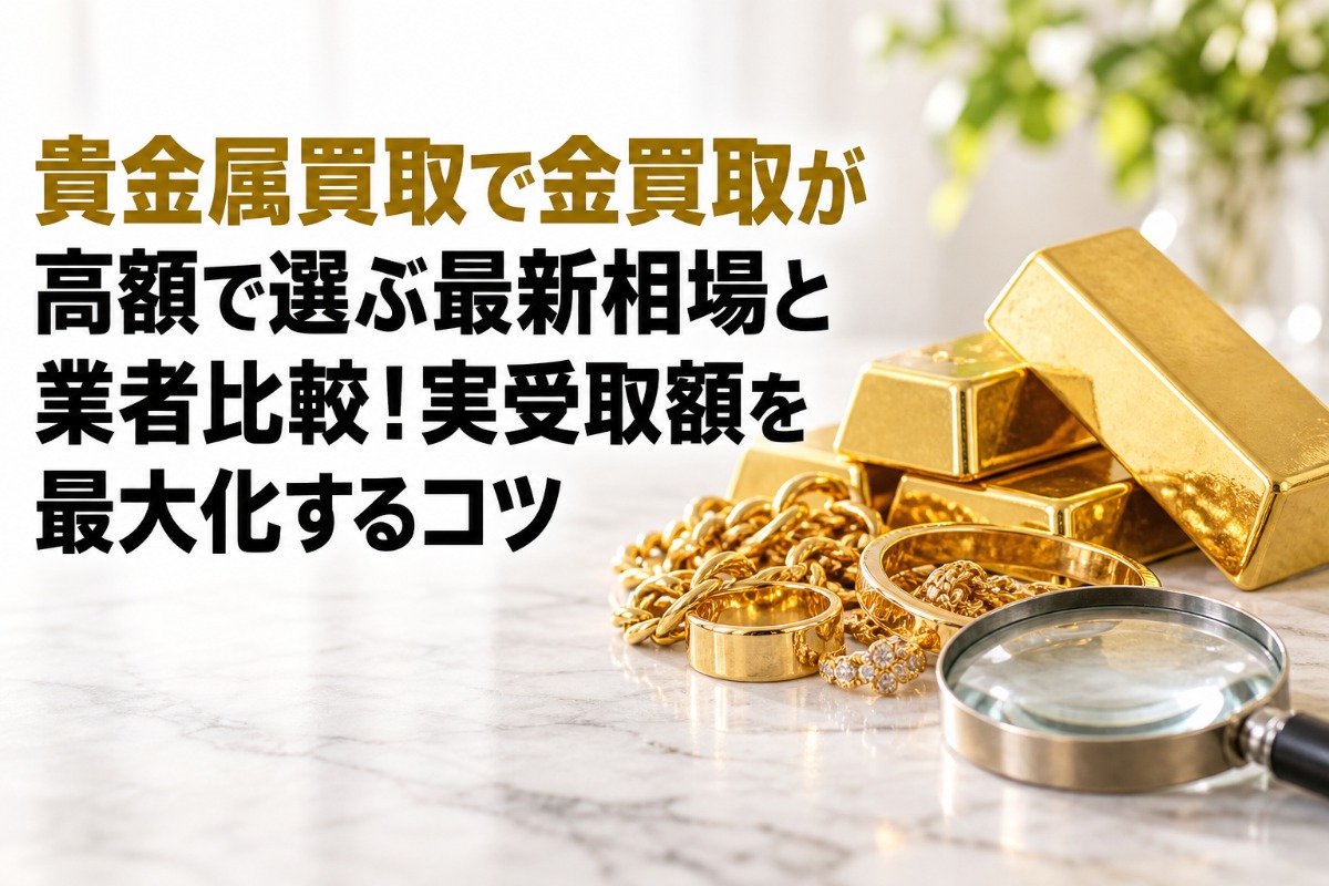 貴金属買取で金買取が高額で選ぶ最新相場と業者比較!実受取額を最大化するコツ