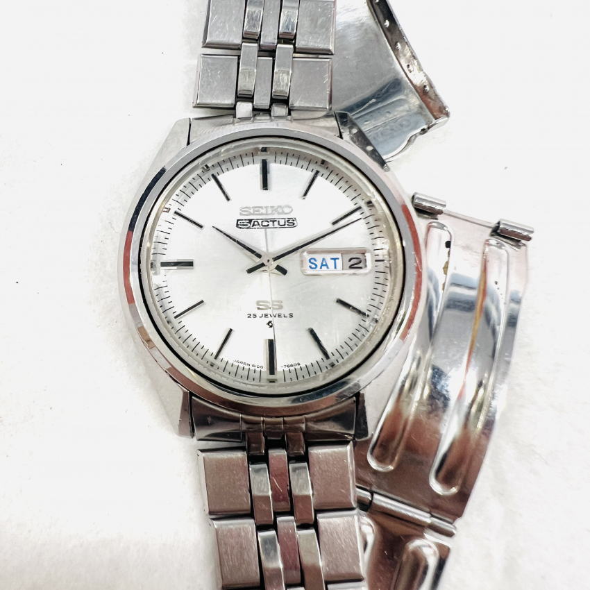 SEIKO　セイコー　5アクタス　デイデイト　SS　25JEWELS　自動巻き　腕時計