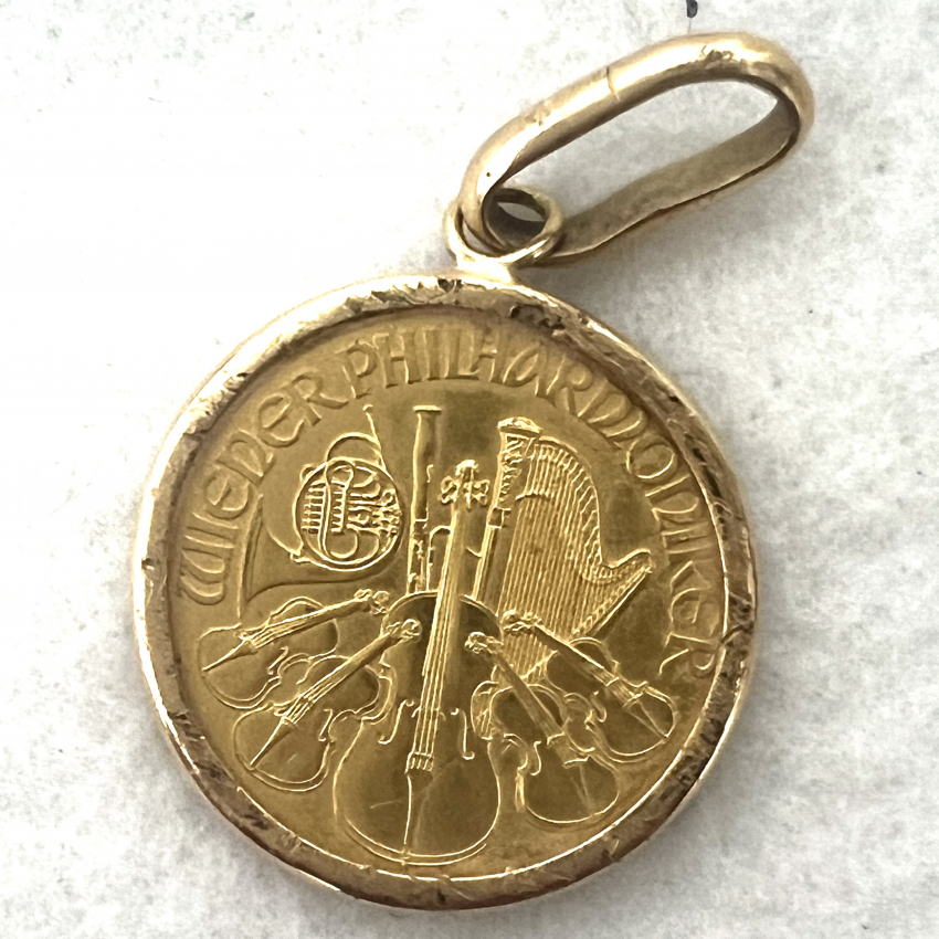 ウィーン・フィルハーモニー金貨　ペンダントトップ