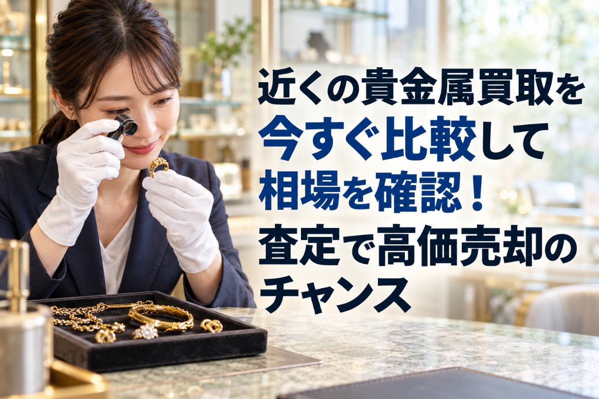 近くの貴金属買取を今すぐ比較して相場を確認！査定で高価売却のチャンス