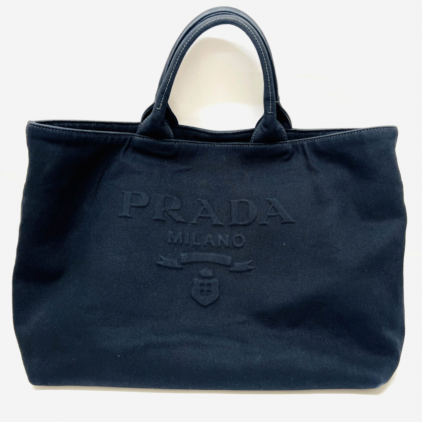 PRADA プラダ カナパ キャンバス素材 トートバッグ 黒
